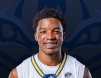 Amarri Monroe elevates for slam dunk vs. Central Connecticut Blue Devils