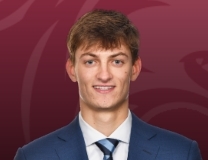 Max Pikaar with the massive swat at the rim