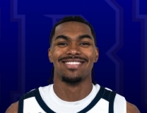 Devon Malcolm with the massive block at the rim