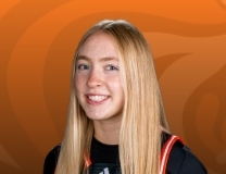 Liv Yergensen drills shot vs. Simpson University (CA) Red Hawks